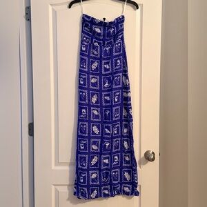 Paper Heart Strapless Patterned Maxi Dress